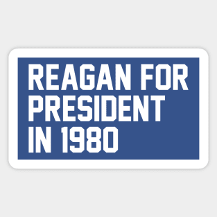The Reagan for President in 1980 Sticker